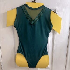Winter Green Sleeveless Back Strap Leotard